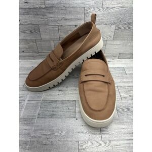 Vionic Uptown Brown‎ Leather Slip On Comfort Casual Loafer Shoes Women Size 12